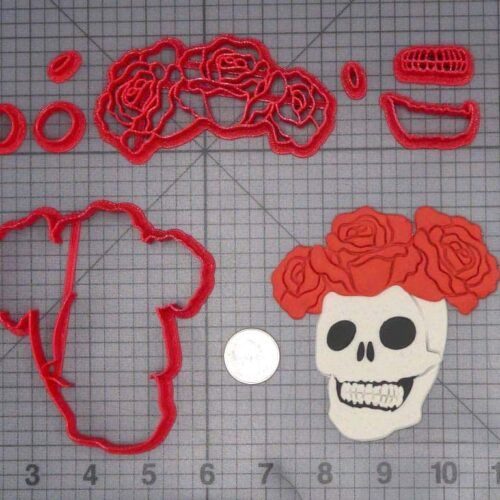 Grateful Dead - Bertha Skull Roses 266-J714 Cookie Cutter Set