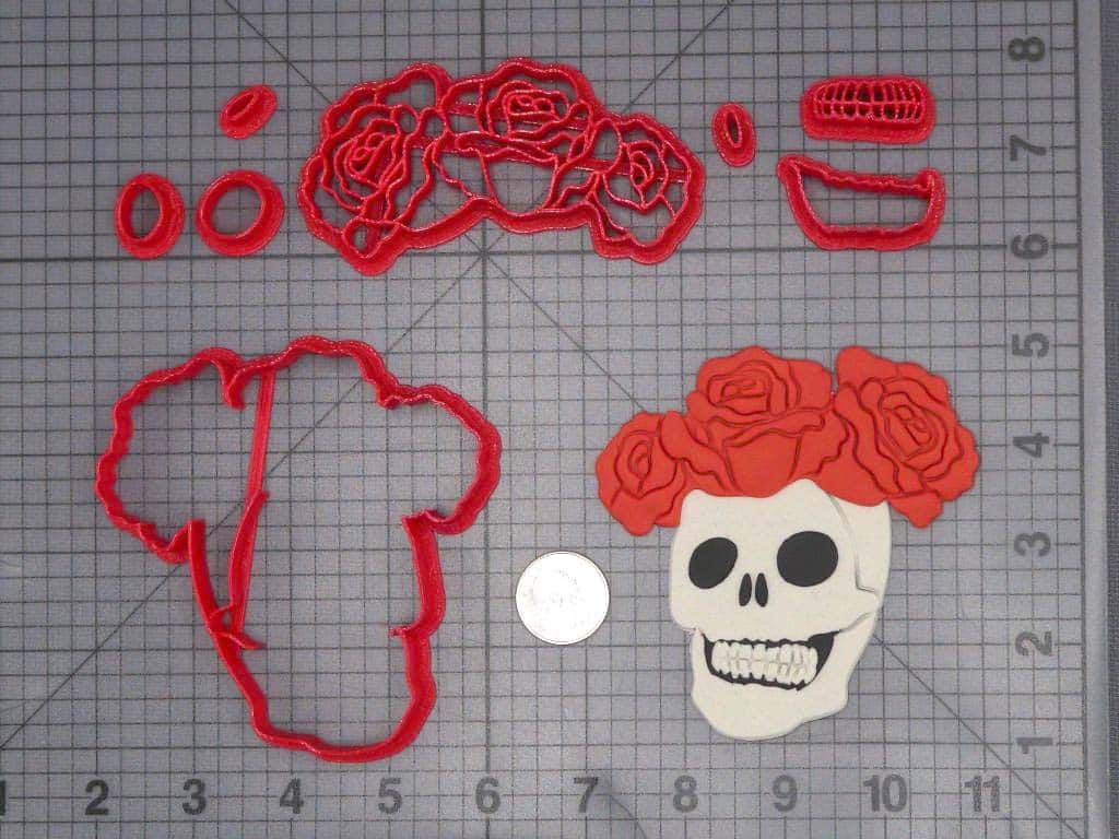 Grateful Dead - Bertha Skull Roses 266-J714 Cookie Cutter Set