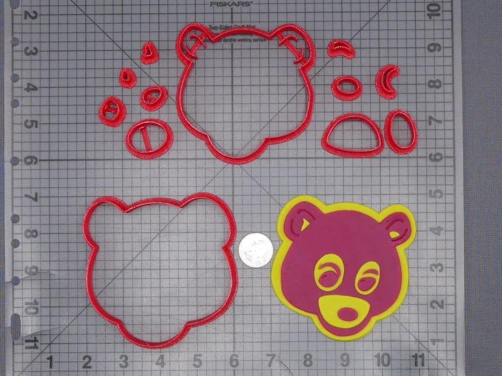 Kanye West College Dropout Bear Head 266-J688 Cookie Cutter Set