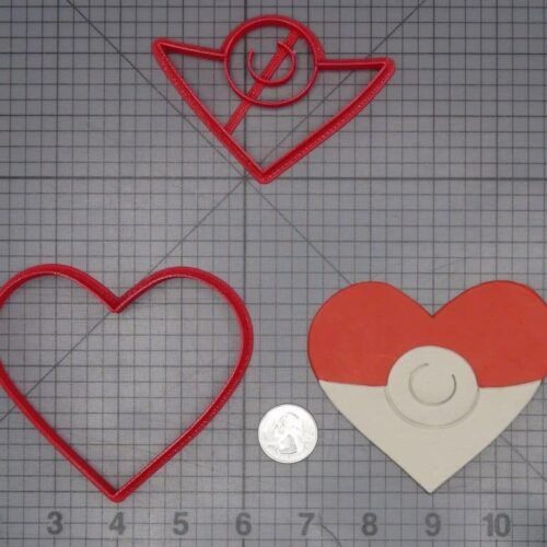 Pokemon - Pokeball Heart 266-J653 Cookie Cutter Set