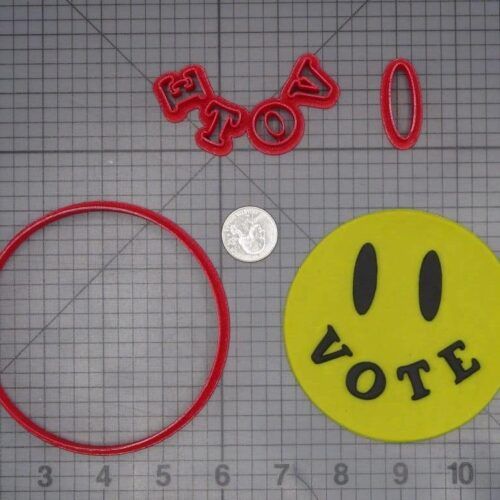 Smiley Face Vote 266-J630 Cookie Cutter Set