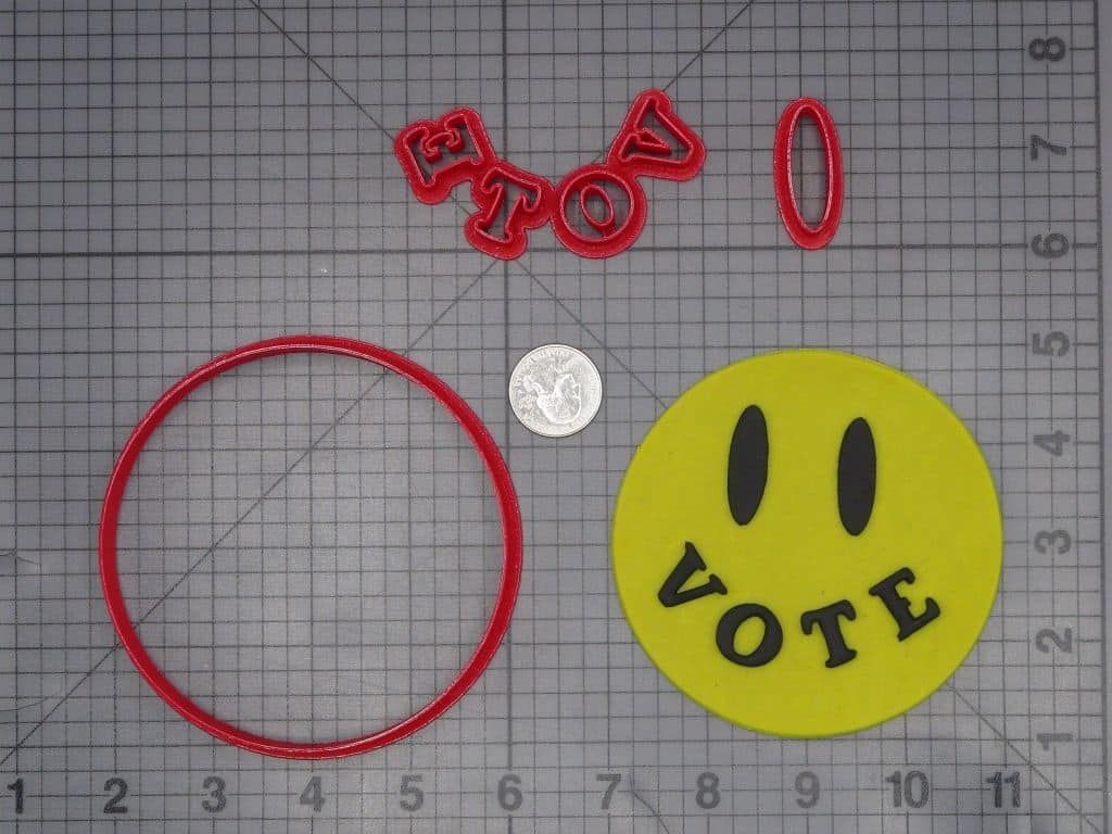 Smiley Face Vote 266-J630 Cookie Cutter Set