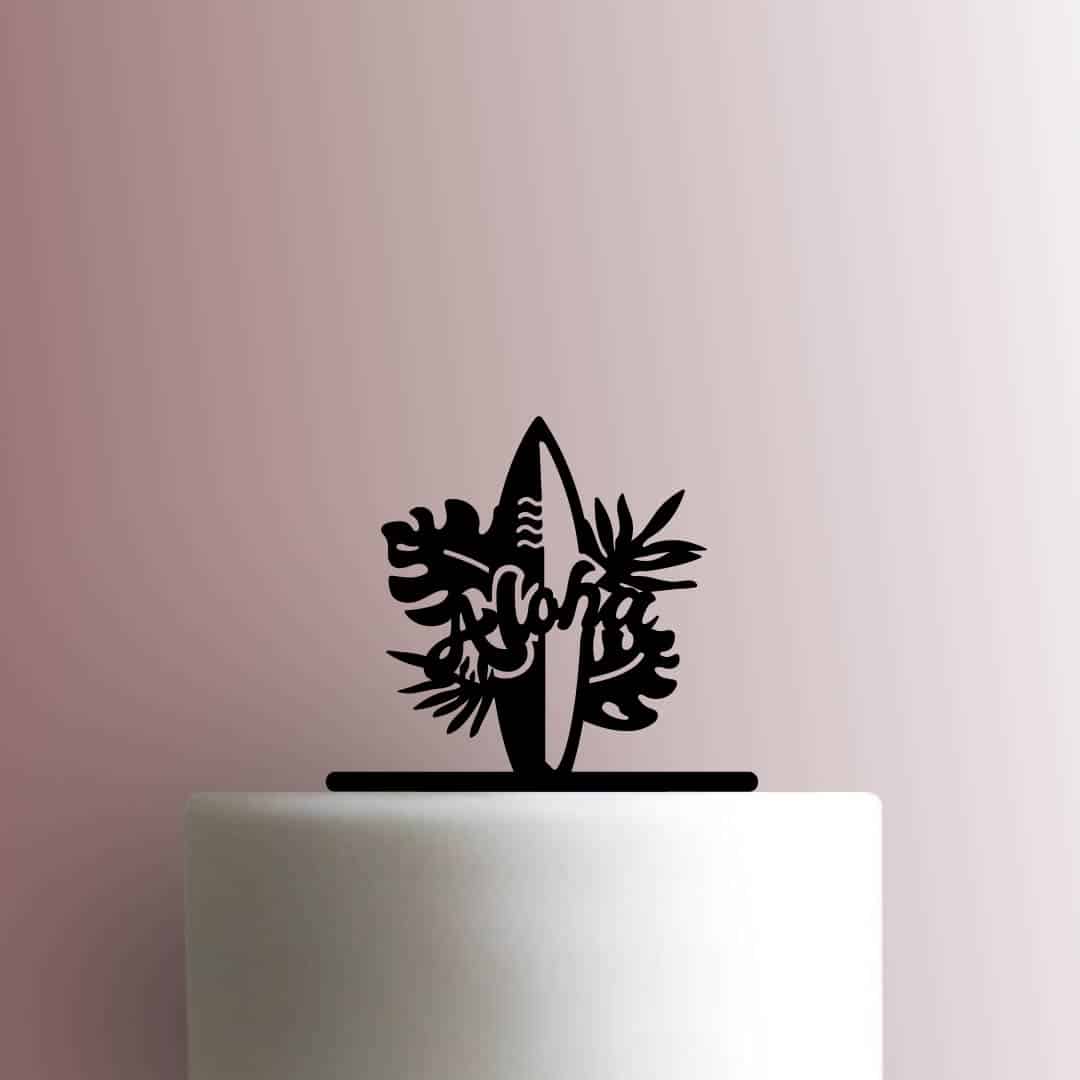 Surfboard Aloha 225-B697 Cake Topper