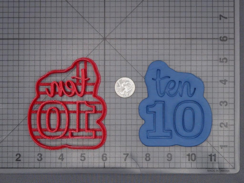 Ten Worded Number 266-J602 Cookie Cutter