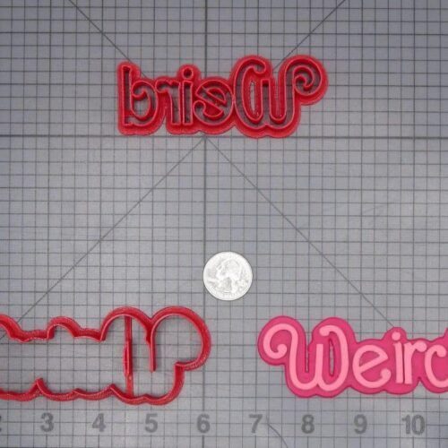 Weird Barbie Logo 266-J646 Cookie Cutter Set