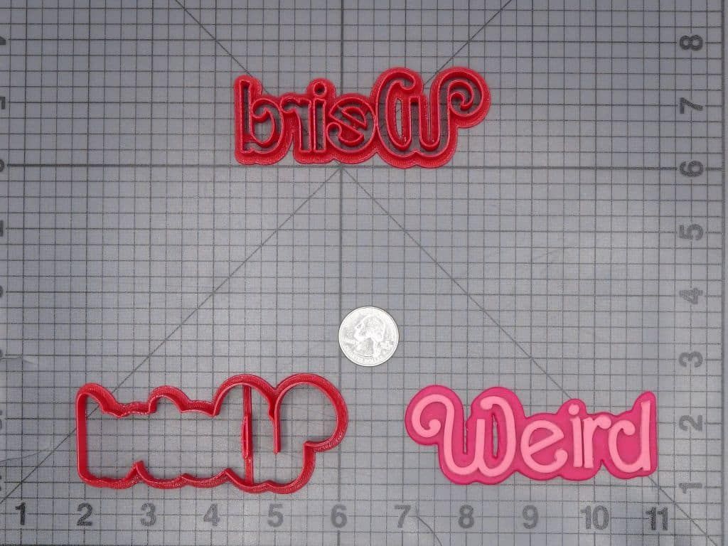 Weird Barbie Logo 266-J646 Cookie Cutter Set