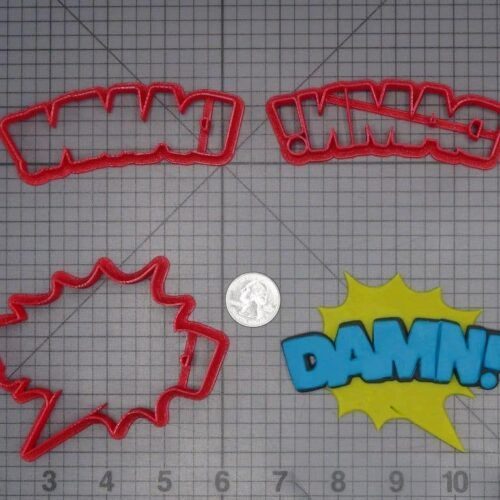 Action Comic Bubble - Damn 266-J800 Cookie Cutter Set