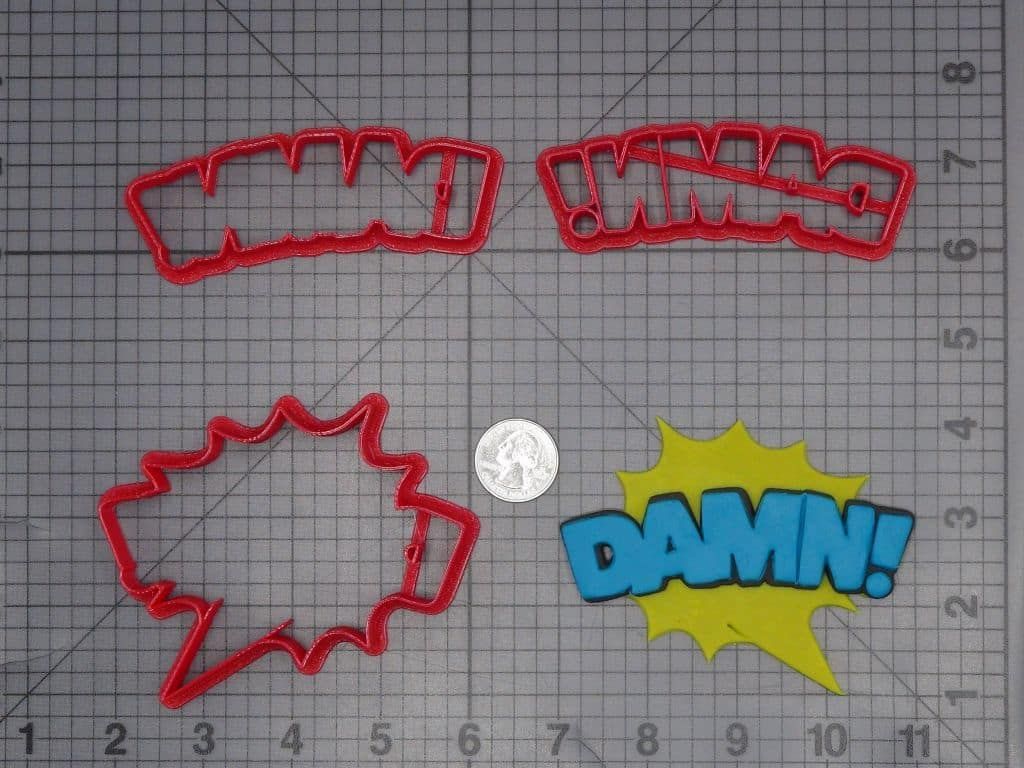 Action Comic Bubble - Damn 266-J800 Cookie Cutter Set