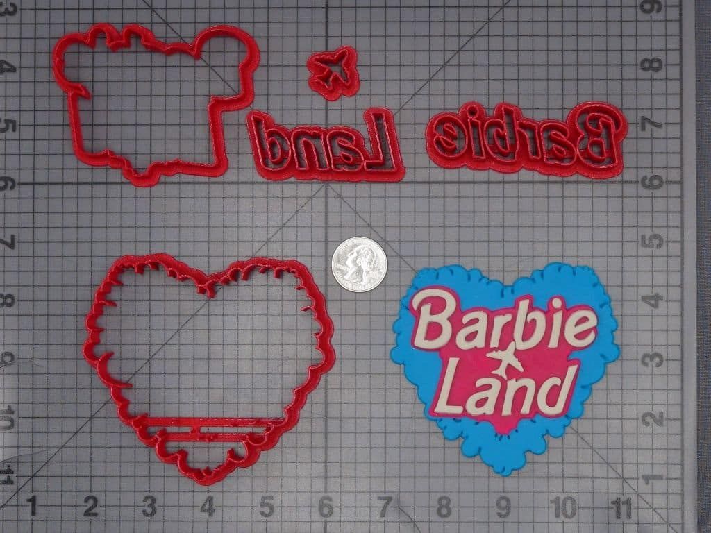 Barbie Land Heart 266-K137 Cookie Cutter Set