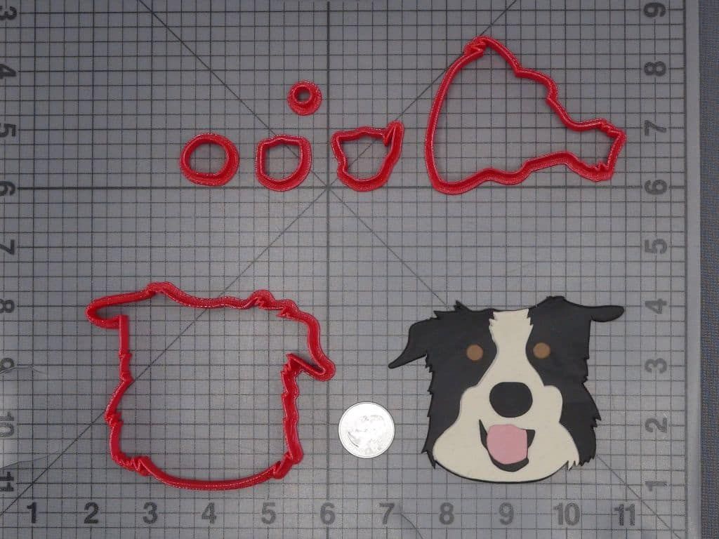 Border Collie Dog Head 266-J773 Cookie Cutter Set