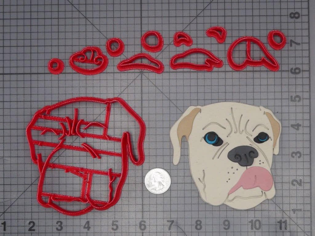 Boxer Dog Head 266-J695 Cookie Cutter Set