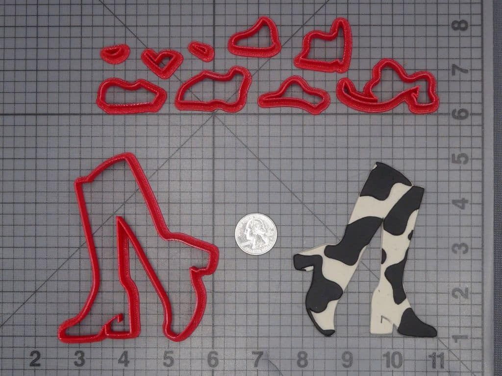 Cow Print Boots 266-J798 Cookie Cutter Set