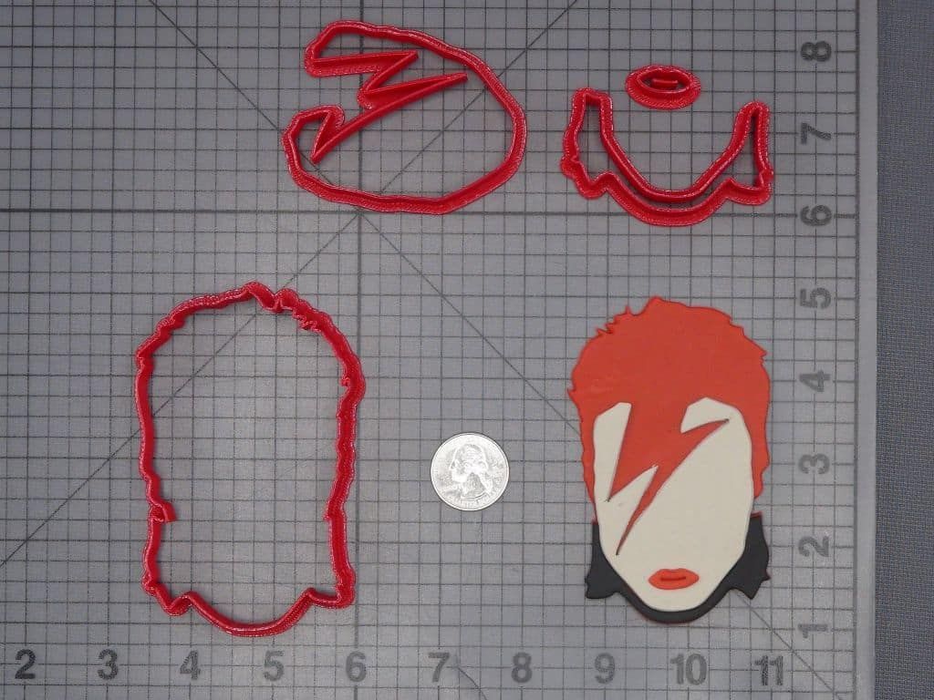 David Bowie Head 266-J855 Cookie Cutter Set