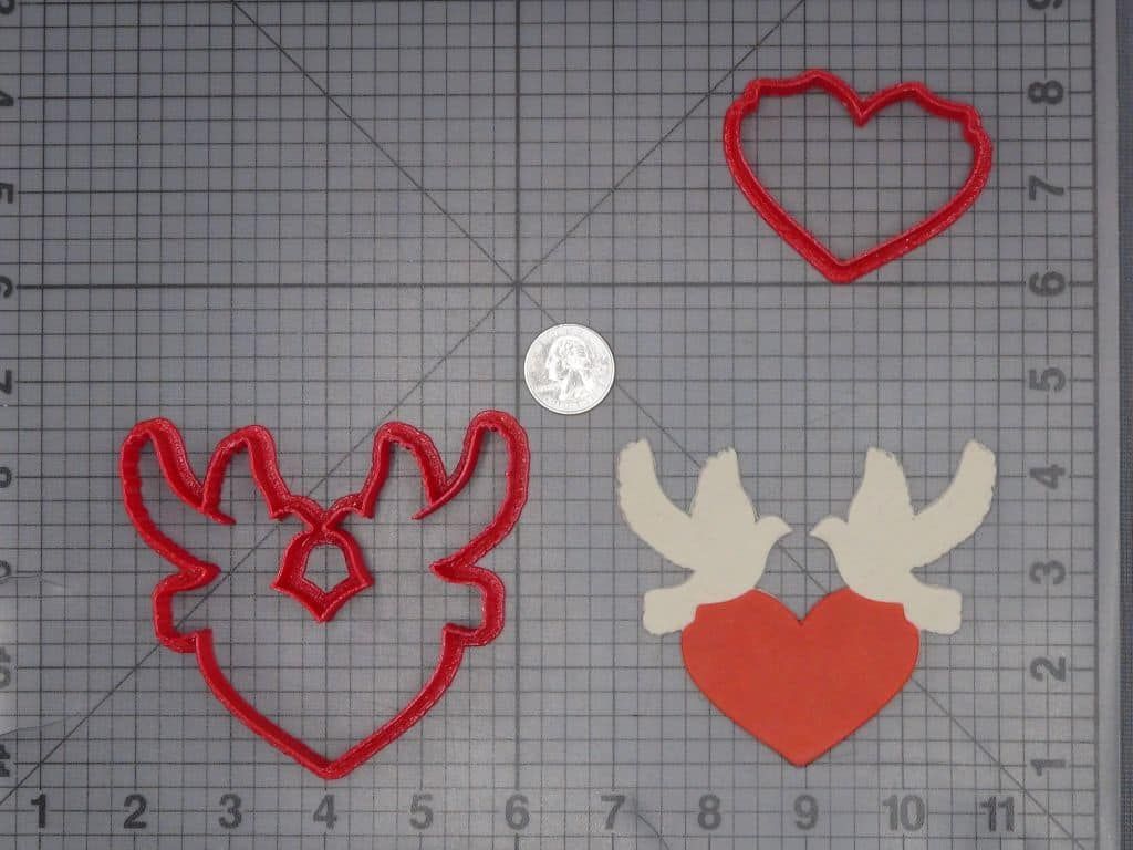 Doves with Heart 266-J839 Cookie Cutter Set