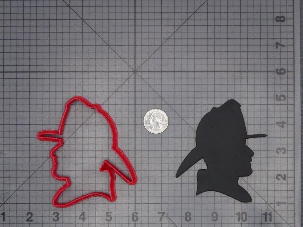 Firefighter Head 266-J740 Cookie Cutter Silhouette