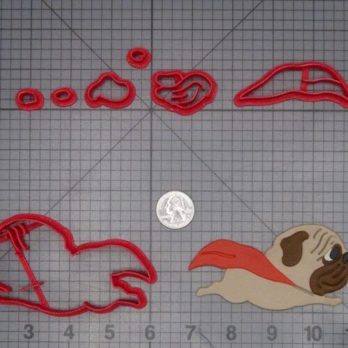 Flying Pug Dog 266-J666 Cookie Cutter Set
