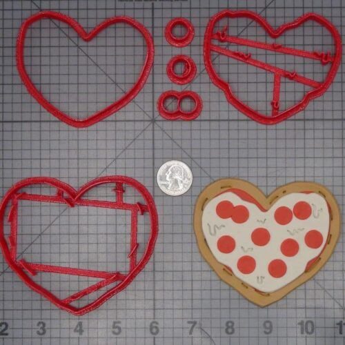 Heart Pizza 266-J692 Cookie Cutter Set