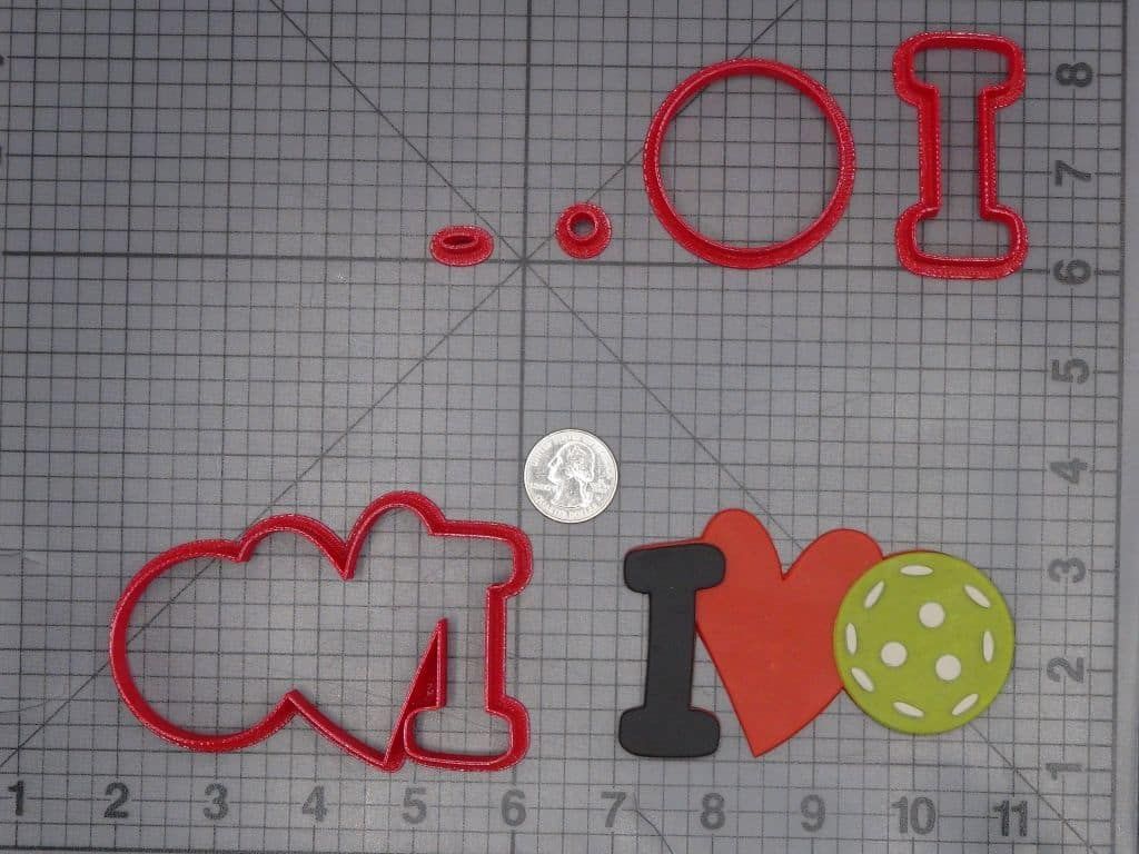 I Love Pickleball 266-J664 Cookie Cutter Set