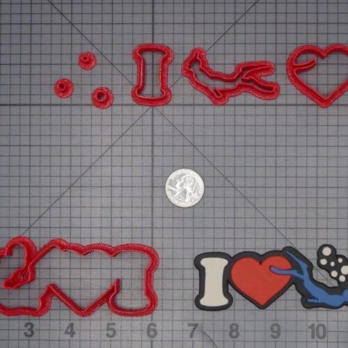 I Love Swimming 266-J766 Cookie Cutter Set