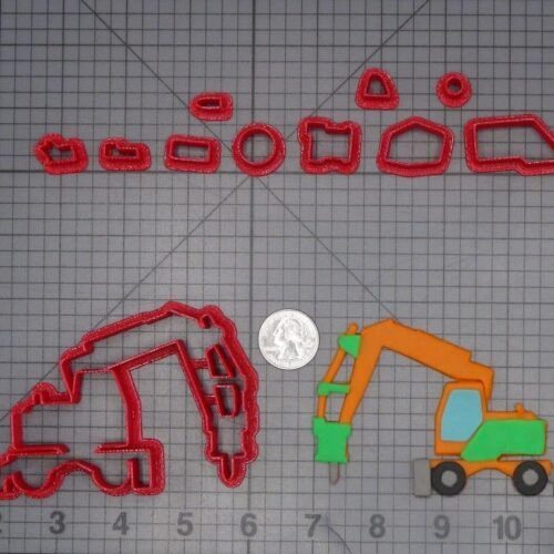 Jackhammer Excavator Truck 266-J736 Cookie Cutter Set