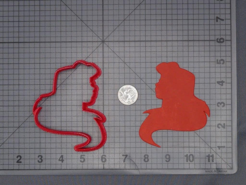 Little Mermaid - Ariel Head 266-J958 Cookie Cutter Silhouette