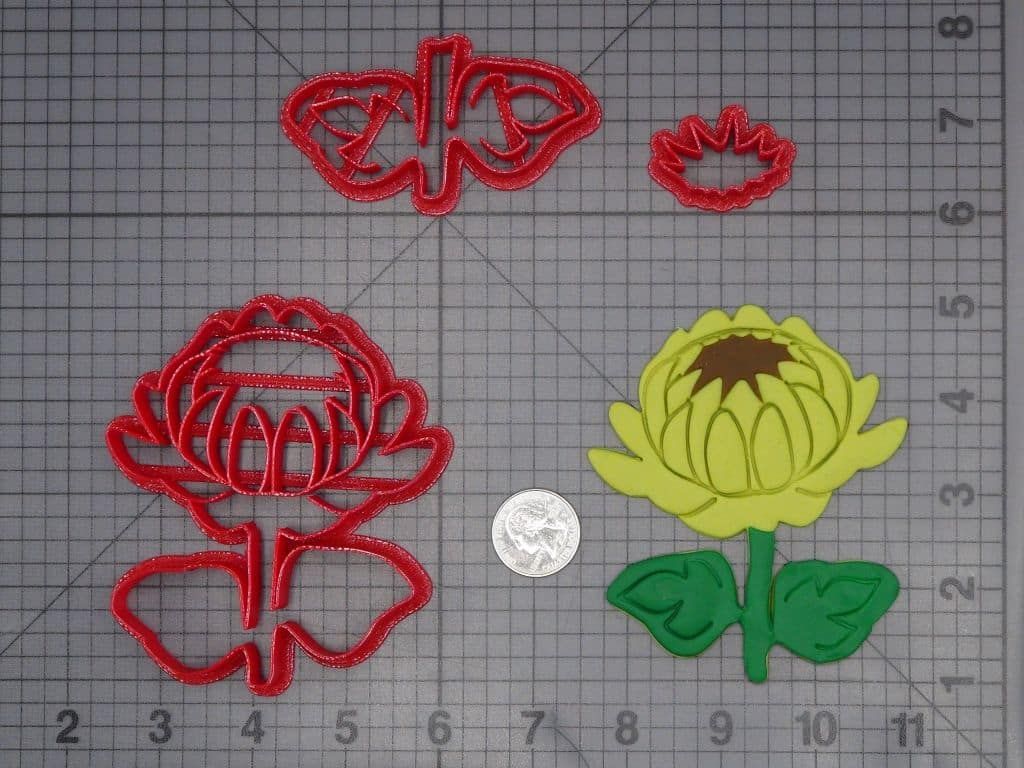 Mum Flower 266-J837 Cookie Cutter Set