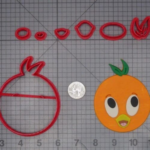 Orange Bird Head 266-J652 Cookie Cutter Set