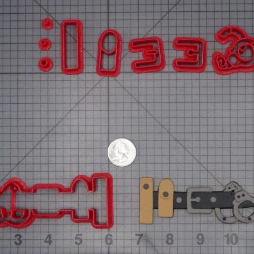 Police Belt with Handcuffs 266-J871 Cookie Cutter Set