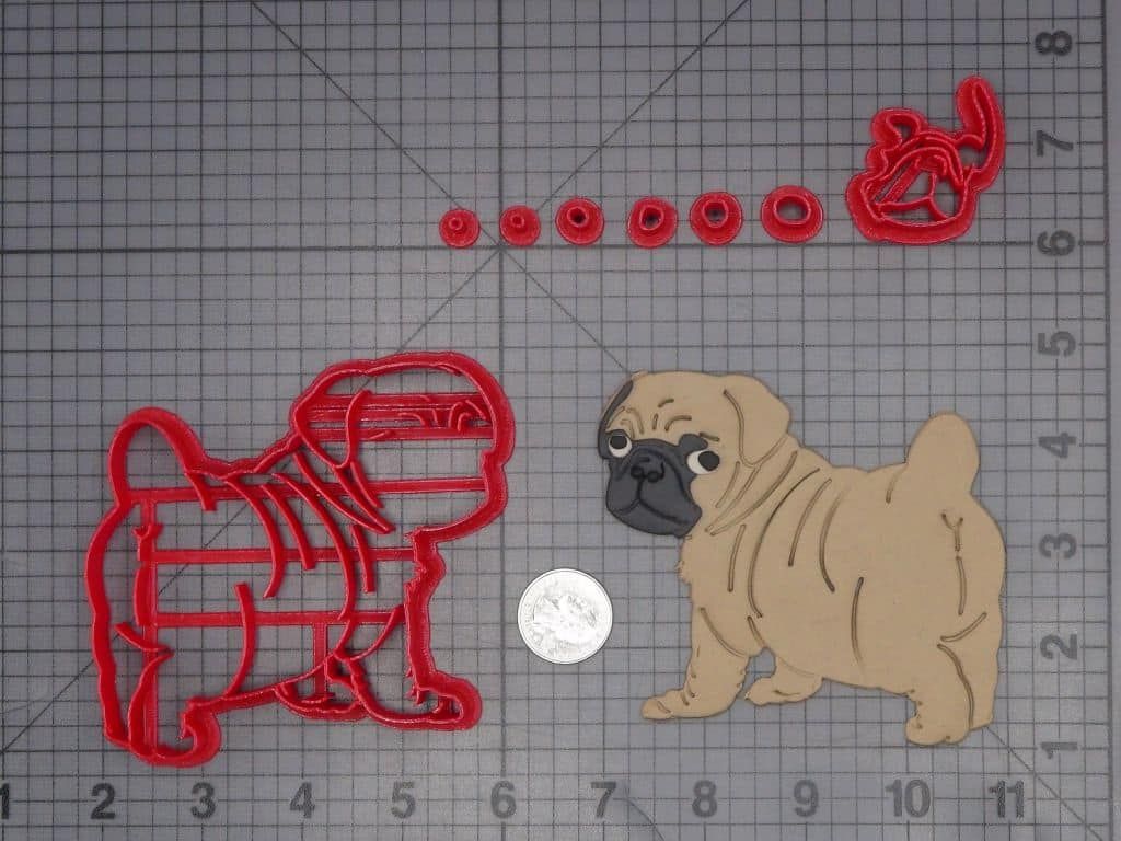 Pug Dog Body 266-J877 Cookie Cutter Set