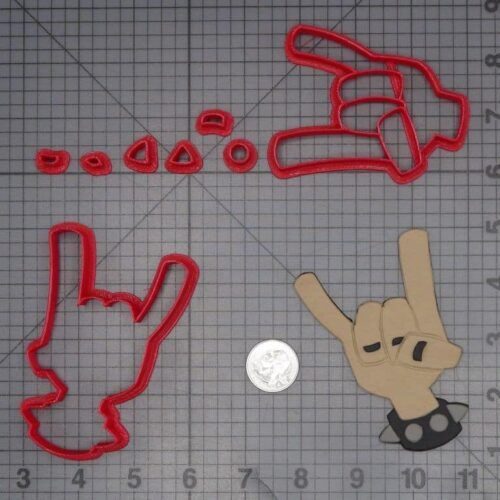 Rock and Roll Hand 266-J768 Cookie Cutter Set