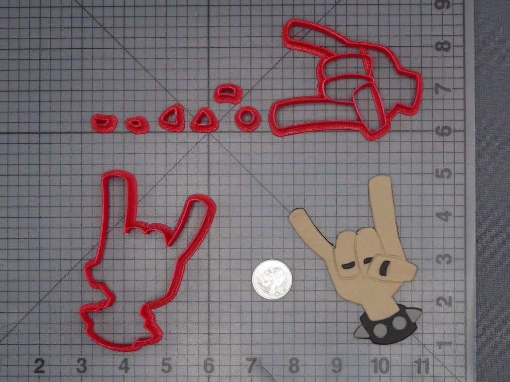 Rock and Roll Hand 266-J768 Cookie Cutter Set