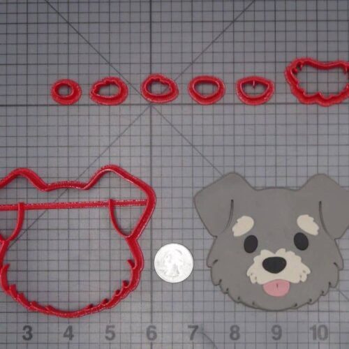 Schnauzer Dog Head 266-J836 Cookie Cutter Set