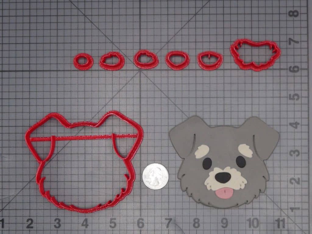 Schnauzer Dog Head 266-J836 Cookie Cutter Set