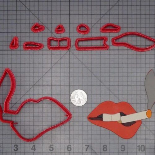 Smoking Lips 266-J832 Cookie Cutter Set