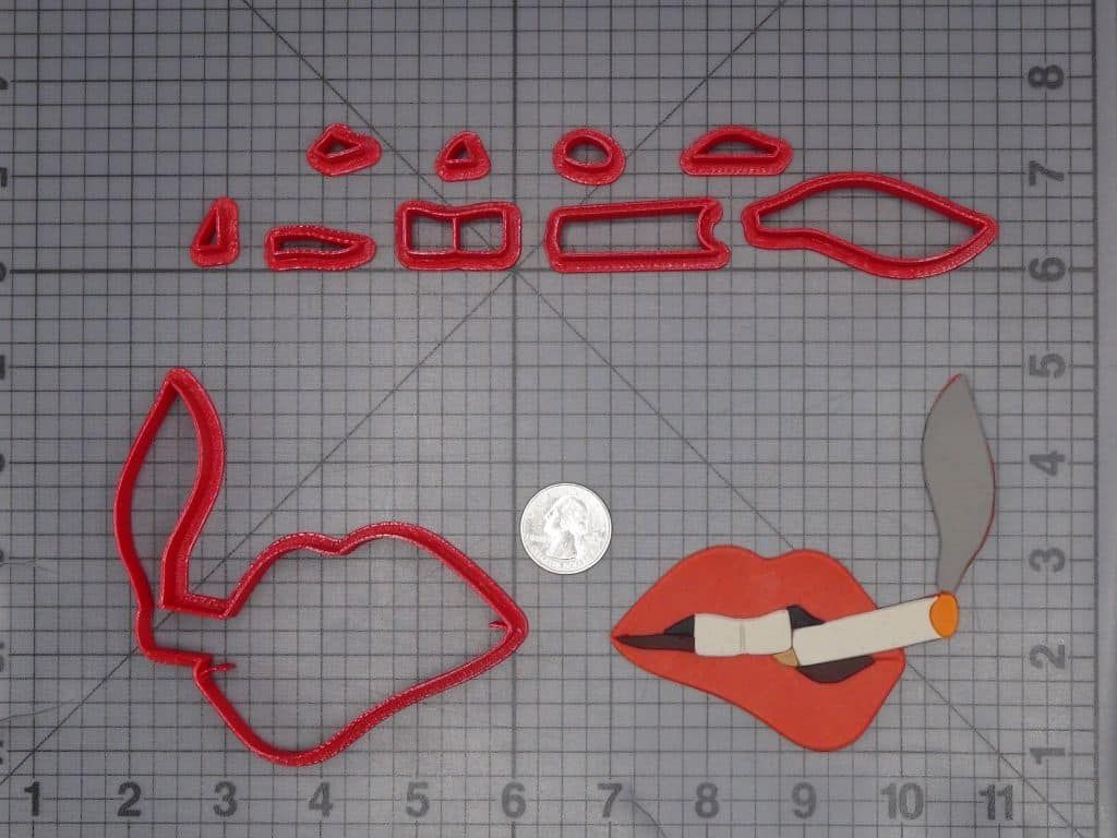 Smoking Lips 266-J832 Cookie Cutter Set