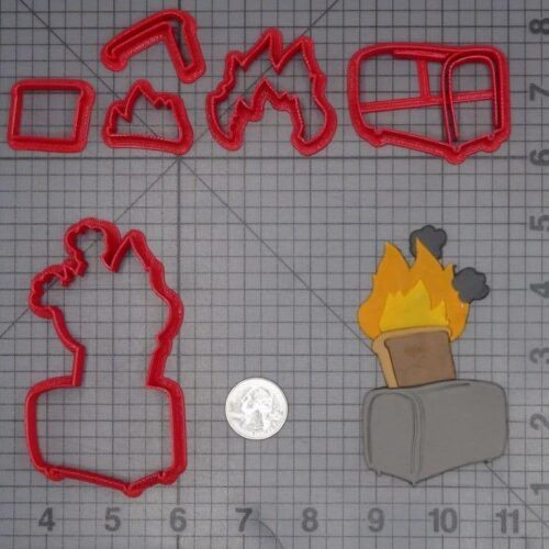 Toaster on Fire 266-J762 Cookie Cutter Set