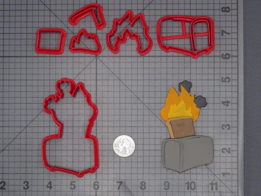 Toaster on Fire 266-J762 Cookie Cutter Set