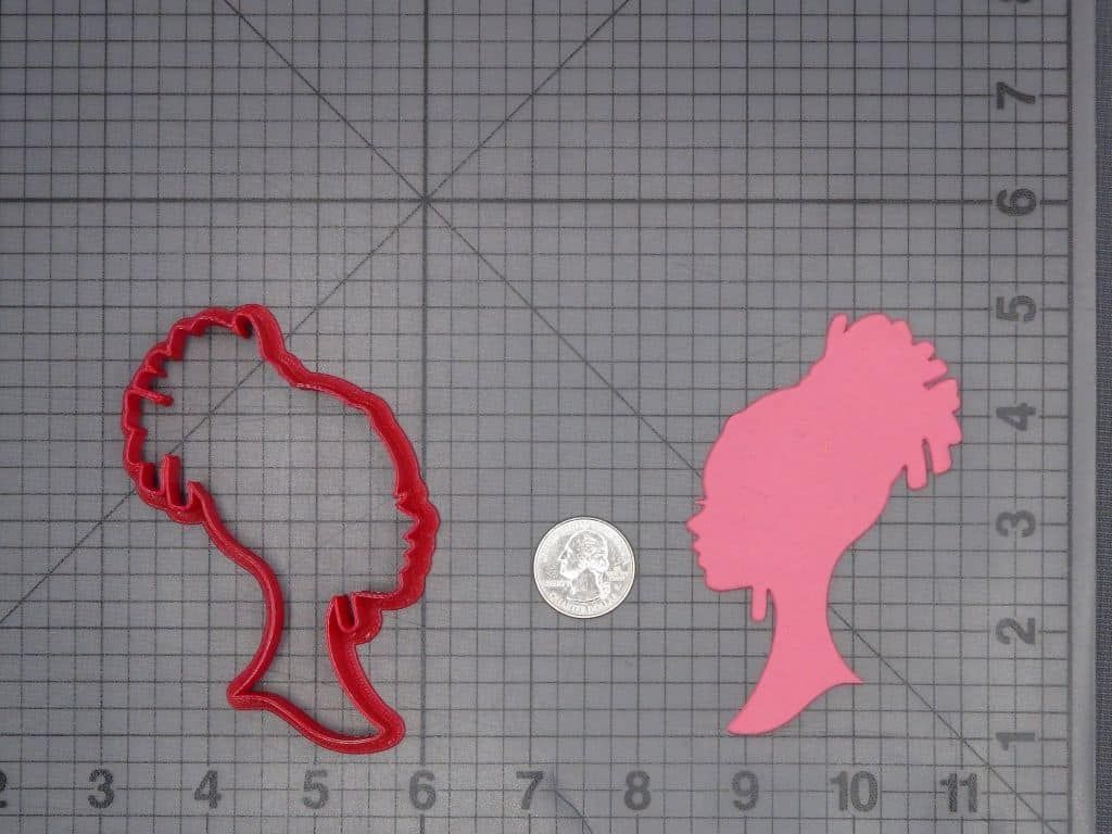 Woman with Dreads Head 266-J706 Cookie Cutter Silhouette