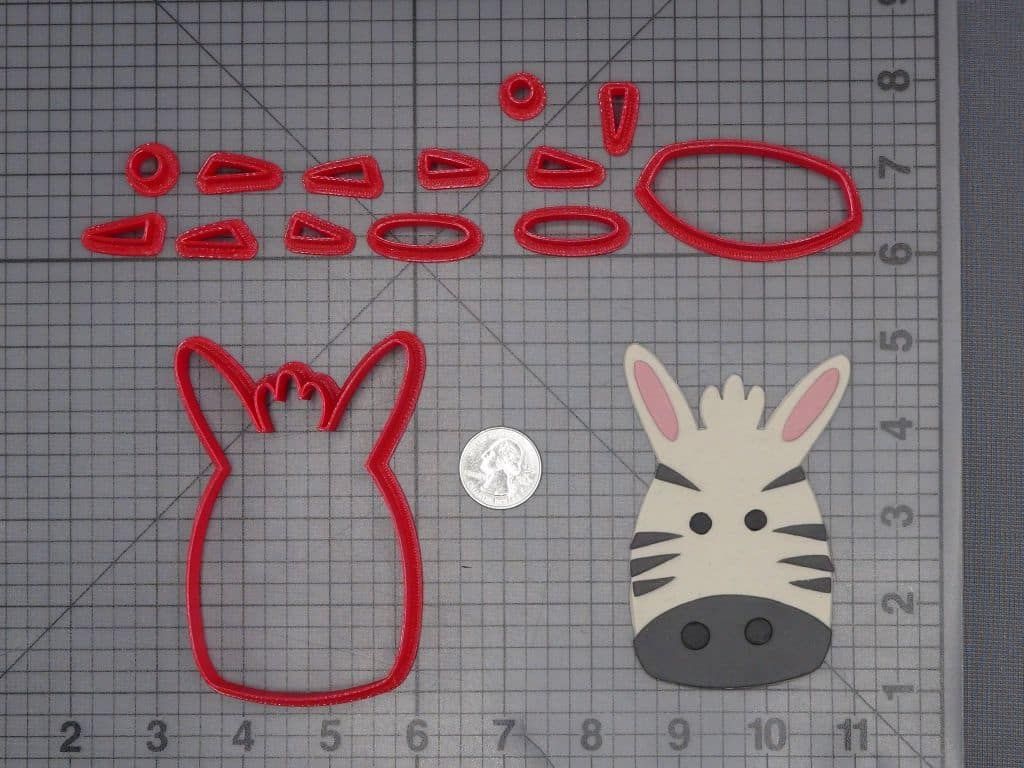Zebra Head 266-J874 Cookie Cutter Set