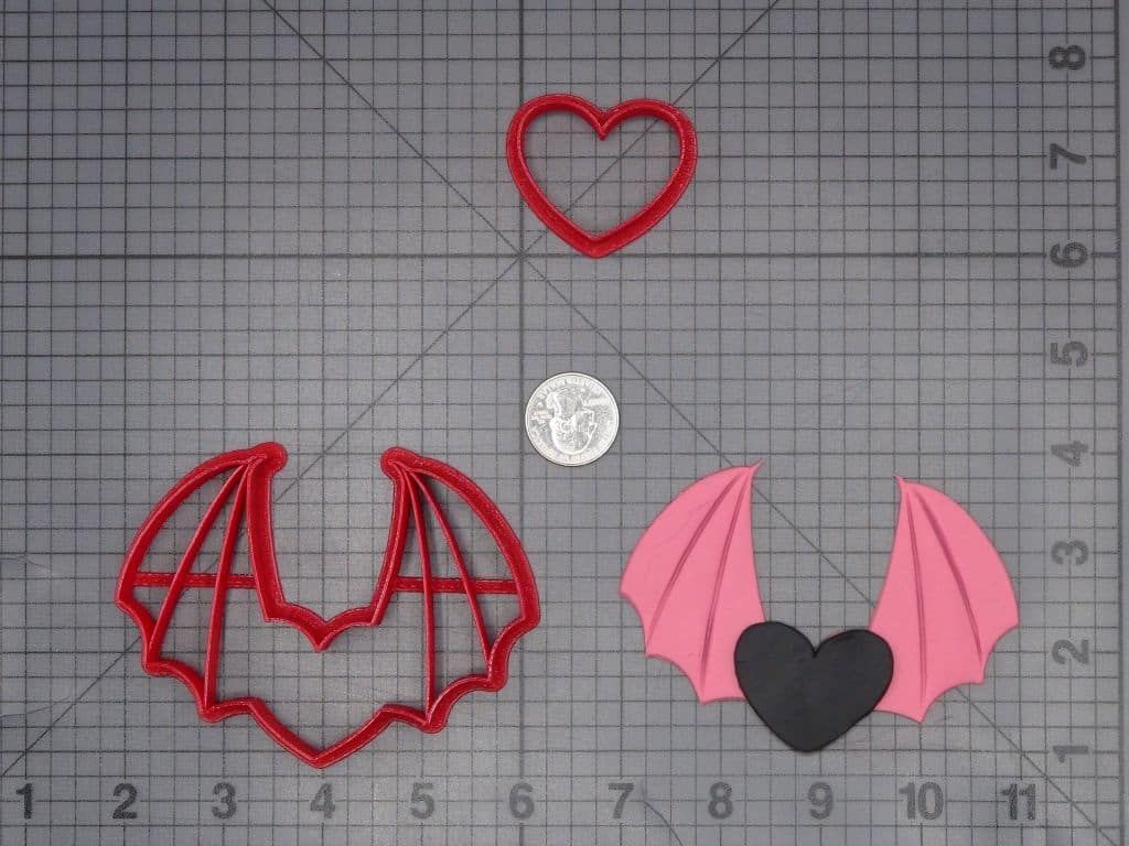 Bat Wing Hearts 266-J972 Cookie Cutter Set
