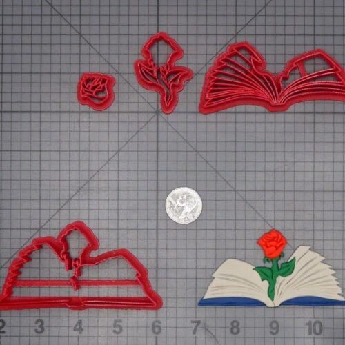 Book with Rose 266-K009 Cookie Cutter Set