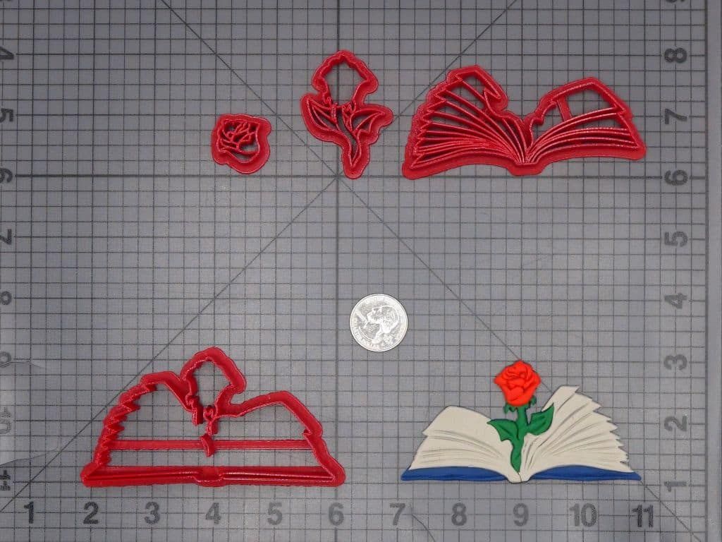 Book with Rose 266-K009 Cookie Cutter Set
