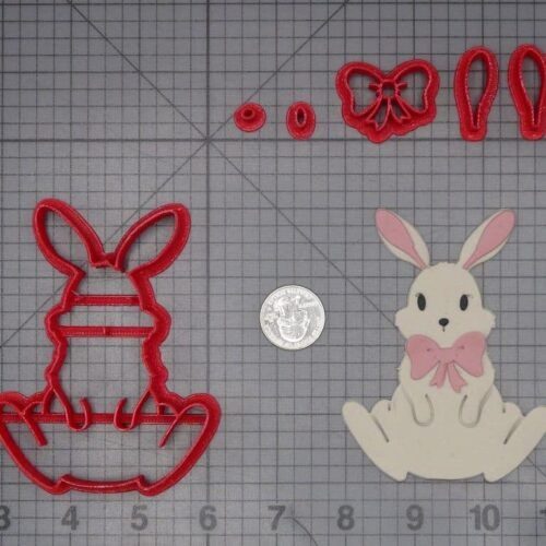 Bunny with Bow 266-J903 Cookie Cutter Set