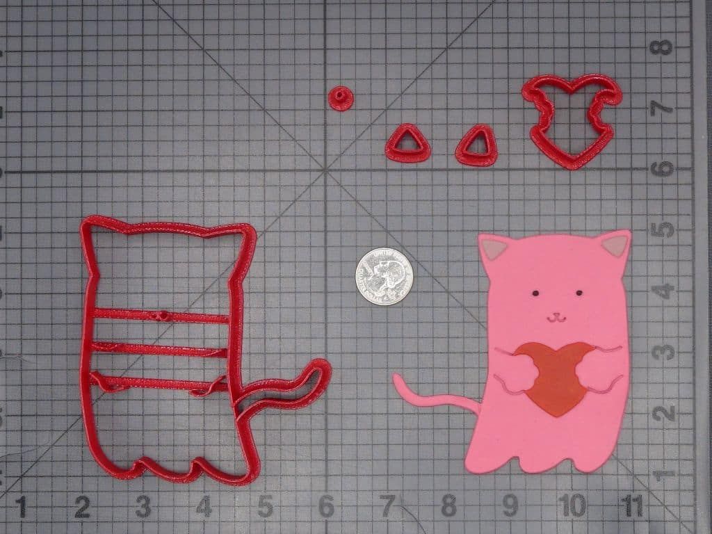 Cat Ghost Heart 266-J978 Cookie Cutter Set