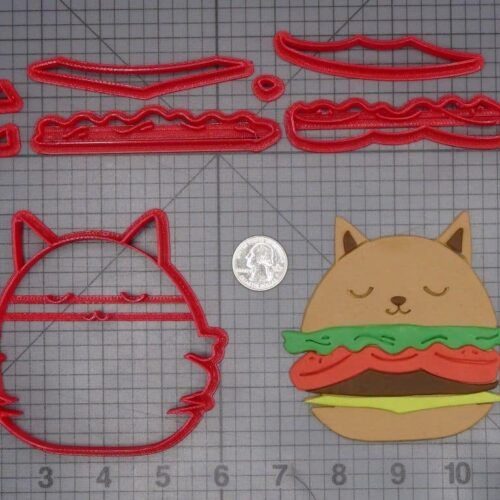 Cat Hamburger 266-J869 Cookie Cutter Set