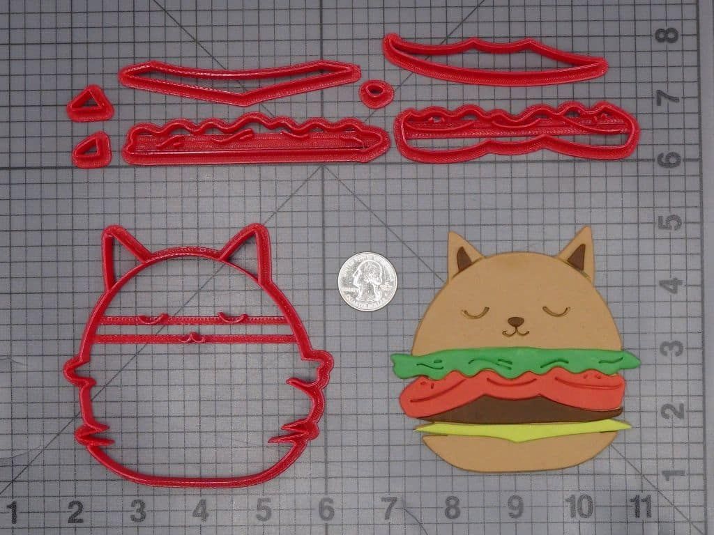 Cat Hamburger 266-J869 Cookie Cutter Set
