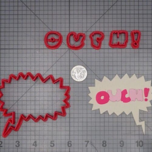 Comic Action Bubble - Ouch Sign 266-K050 Cookie Cutter Set