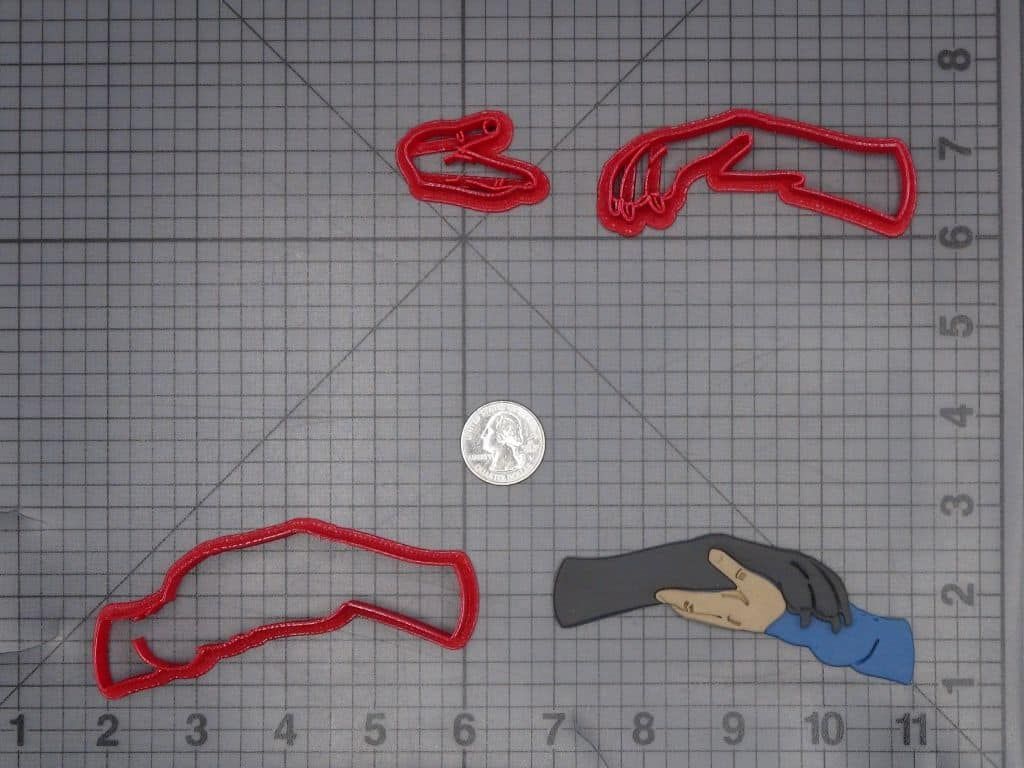 Dog and Human Hand 266-K053 Cookie Cutter Set