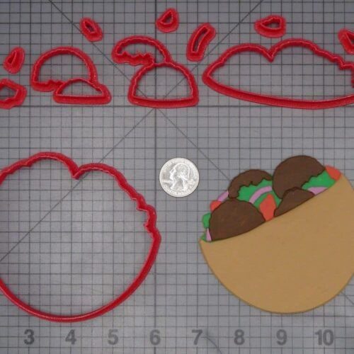 Falafel Pita Sandwich 266-J941 Cookie Cutter Set