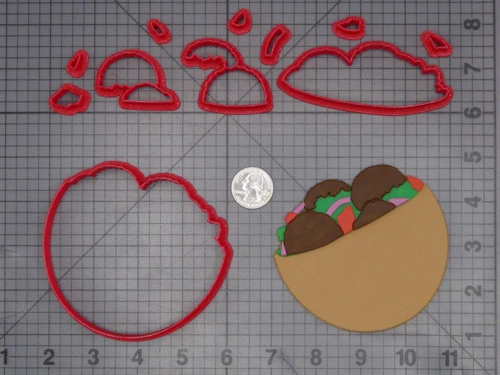 Falafel Pita Sandwich 266-J941 Cookie Cutter Set